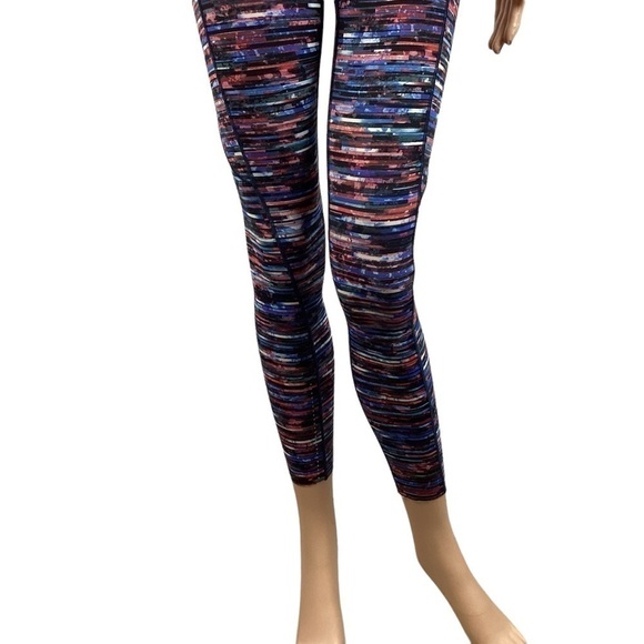 Lululemon Fast & Free 7/8 Tight II *Nulux 25" Size 6 Hinshu Alpine White Multi - Picture 3 of 7